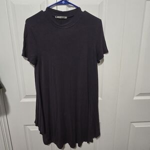 Urban Cleo Women’s M/L Black Mock Neck Tunic Top – Soft Stretchy Fabric